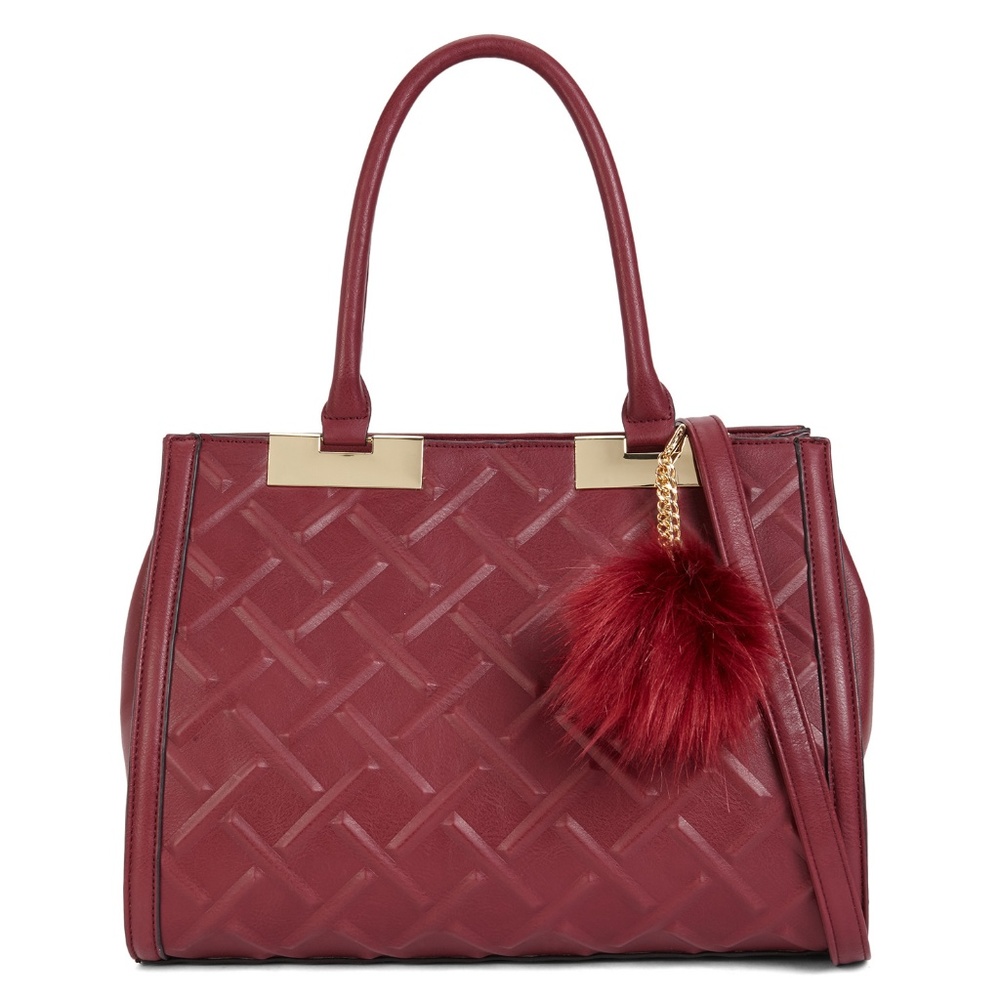 ALDO Satchel Handbag:Glossy Bordeaux, Size:M - Picture 1 of 6